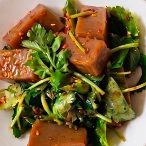 도토리묵 참나물 무침